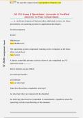 OS 121 Exam 1 Questions &vert; Accurate & Verified  Answers to Pass Actual Exam