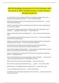 FRS-205 Building Construction for Fire Protection with all Correct & 100&percnt; Verified Answers &vert;Latest Version &vert;Already Graded A&plus;