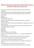 APR Test 4 &lpar;Final Exam&rpar; &ndash; Study Guide with All Possible Questions and 100&percnt; Verified Answers 2026&sol;2027 &ndash; Complete Exam Preparation Material