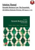 Solution Manual Dynamic Business Law&comma; 6th Edition By Nancy Kubasek