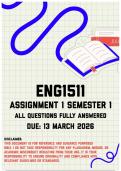 ENG1511 Assignment 1 Semester 1 Memo &vert; Due 13 March 2026