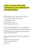 ADVENT HEALTH EKG CERTIFICATION EXAMINATION TEST 2026 QUESTIONS WITH SOLUTIONS GRADED A&plus;