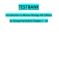 Test Bank for Introduction to Marine Biology 4th Edition by Karleskint&period; Questions & Answers&period; Chapters 1-20 Complete with All Correct Answer solutions&excl;&excl;
