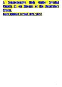 A Comprehensive Study Guide Covering Chapter 21 on Diseases of the Respiratory System&period; Latest Updated version 2026&sol;2027