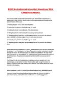 B260 Med Administration Quiz Questions With Complete Answers 