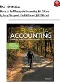 SOLUTION MANUAL FOR Financial And Managerial Accounting 4th Edition by Jerry J Weygandt&comma; Paul D Kimmel&comma; Jill E Mitchel
