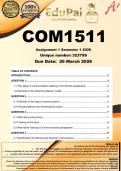 COM1511 Assignment 1 &lpar;COMPLETE ANSWERS&rpar; Semester 1 2026 &lpar;323799&rpar;- DUE 26 March 2026