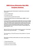 B260 Urinary Elimination Quiz With Complete Solutions 