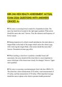 BSN 246 HESI HEALTH ASSESSMENT ACTUAL EXAM 2026 QUESTIONS WITH ANSWERS GRADED A&plus;