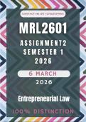 MRL2601 Assignment 1 Semester 1 Memo &vert; Due Date 6 March 2026