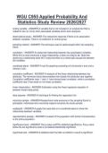 WGU C955 Applied Probability And Statistics Study Review 2026&sol;2027