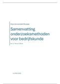 Volledige samenvatting Onderzoeksmethoden voor bedrijfskunde '25-'26 &lpar;20&sol;20&excl;&rpar;