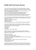 NURS 326 Final Exam Review NEWEST 2026&sol;2027 ACTUAL EXAM COMPLETE QUESTIONS AND CORRECT DETAILED ANSWERS &lpar;VERIFIED ANSWERS&rpar; &vert;ALREADY GRADED A&plus;&vert;&vert;BRAND NEW&excl;
