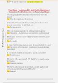 Final Exam - Louisiana Life and Health Questions &vert;  Accurate & Verified Answers to Pass Actual Exam