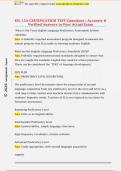 ESL 154 CERTIFICATION TEST Questions &vert; Accurate &  Verified Answers to Pass Actual Exam 