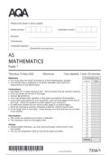 AQA AS MATHEMATICS Paper 1 7356&sol;1 May 2025