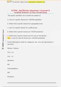 ACVPM - Epi&sol;Biostats Questions &vert; Accurate &  Verified Answers to Pass Actual Exam 