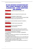 NU 545 ADVANCE PATHOPHYSIOLOGY UNIT 2 EXAM- UNIVERSITY OF SOUTH ALABAMA 2026 &ndash; LATEST QUESTIONS AND ANSWERS