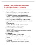 ECS2601 &ndash; Intermediate Microeconomics Practice Exam 2026&colon; Answers & Rationales