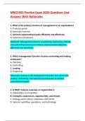 MNO1501 Practice Exam 2026&colon; Questions&comma; Answers & Rationales