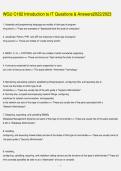 WGU C182 Introduction to IT Questions & Answers2022&sol;2023 