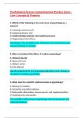 Psychological Science Comprehensive Practice Exam 2026&colon; Core Concepts & Theories