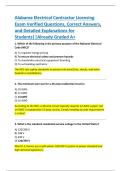 Alabama Electrical Contractor Licensing  Exam Verified Questions&comma; Correct Answers&comma;  and Detailed Explanations for  Students&vert;&vert;Already Graded A&plus;