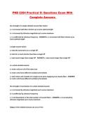 PNB 2264 Practical II&colon; Questions Exam With Complete Answers 