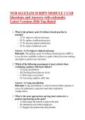 NUR 612 EXAM SCRIPT MODULE 1 UAB Questions and Answers with rationales Latest Versions 2026 Top