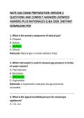 NATE Gas Exam Preparation Version 2 Questions and Correct Answers