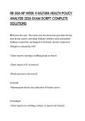 NR 506 NP WEEK 4 KALTURA HEALTH POLICY ANALYSIS 2026 EXAM SCRIPT COMPLETE SOLUTIONS
