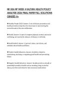 NR 506 NP WEEK 4 KALTURA HEALTH POLICY ANALYSIS 2026 FINAL PAPER FULL SOLUTIONS GRADED A&plus;