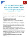 EMT FISDAP EXAM FINAL Actual Exam 2026&sol;2027 2 Versions Complete Questions and Verified Answers Pass Guaranteed - A&plus; Graded