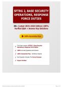 SFTRG 2&comma; Base Security Operations&comma; Response Force Duties 80&plus; &lpar;Latest 2025-2026 Edition&rpar; 100&percnt; Verified Q&A &plus; Answer Key Solutions