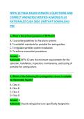 NFPA 10 Final Exam Version 1 Questions and Correct Answers