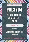PVL3704 Assignment 1 Semester 1 Memo &vert; Due Date March 2026