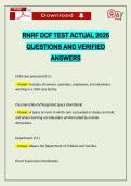RNRF DCF TEST ACTUAL 2026 QUESTIONS AND VERIFIED ANSWERS