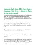 American Red Cross BLS Final Exam &ndash; American Red Cross &ndash; Complete Exam Preparation Material