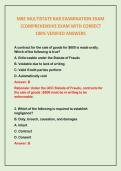 MBE MULTISTATE BAR EXAMINATION EXAM &vert;COMPREHENSIVE EXAM WITH CORRECT 100&percnt; VERIFIED ANSWERS