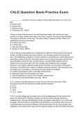 CALE Question Bank-Practice Exam NEWEST 2026&sol;2027 ACTUAL EXAM COMPLETE QUESTIONS AND CORRECT DETAILED ANSWERS &lpar;VERIFIED ANSWERS&rpar; &vert;ALREADY GRADED A&plus;&vert;&vert;BRAND NEW&excl;&excl;