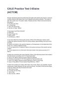 CALE Practice Test 3-Elaine &lpar;ACTCM&rpar; NEWEST 2026&sol;2027 ACTUAL EXAM COMPLETE QUESTIONS AND CORRECT DETAILED ANSWERS &lpar;VERIFIED ANSWERS&rpar; &vert;ALREADY GRADED A&plus;&vert;&vert;BRAND NEW&excl;&excl;