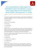WGU C201 BUSINESS ACUMEN OBJECTIVE ASSESSMENT Actual Exam 2026&sol;2027 2 Versions A and B Complete Questions and Verified Answers Already Graded A&plus; Pass Guaranteed - A&plus; Graded