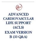 ADVANCED CARDIOVASCULAR LIFE SUPPORT &lpar;ACLS&rpar; EXAM VERSION B &lpar;50 Q&A&rpar;