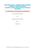 WGU D664 TASK 1&colon;  LEARNERS AND LEARNING SCIENCE&comma; &vert;PASSED ON FIRST  ATTEMPT &vert;LATEST UPDATE WITH COMPLETE SOLUTION
