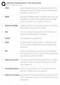 Veterinary Assisting Lesson 1 Quiz &sol; Study Guide &sol; 2025 Update &sol; Exam Prep &sol; Score 100&percnt;
