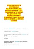 WGU C175 Exam Questions And Verified Correct Answers 100&percnt; Guaranteed Pass