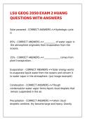 LSU GEOG 2050 EXAM 2 HUANG QUESTIONS WITH ANSWERS