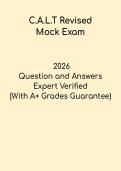 C&period;A&period;L&period;T Revised Mock Exam PDF &vert; Certification Practice & Study Guide 2026