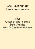 CALT Last Minute Exam Prep PDF &vert; Rapid Review & Certification Cram Sheet 2026