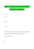 Math &ndash; Accuplacer Exam 2026 Questions and Answers Graded A&plus;